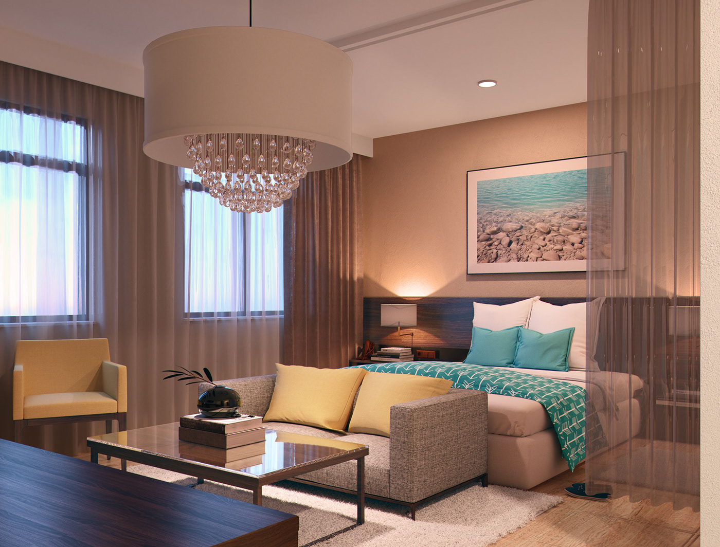 visualization interior design  3ds max corona renderer hotel interiors