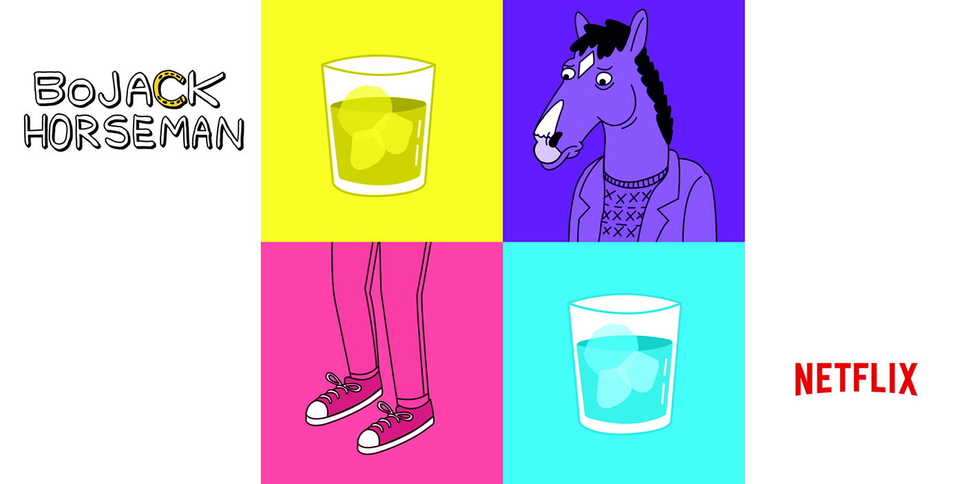 BoJack Horseman Netflix horse Show toon animation  cool drink