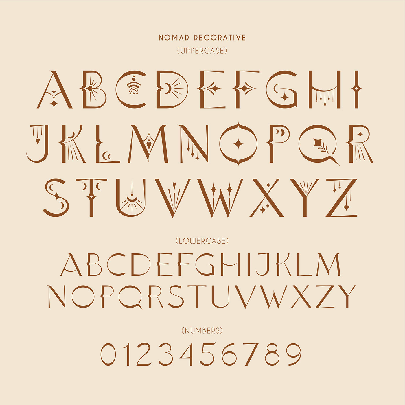 aesthetic bohemian boho celestial creative market display font font design logo font modern font sans serif