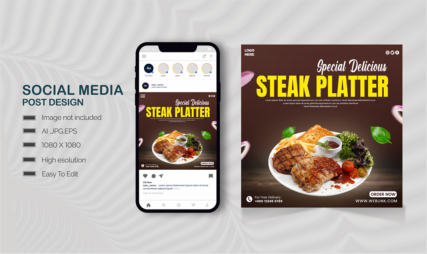 Unique modern architecture Social media post Food designs social media marketing   Socialmedia