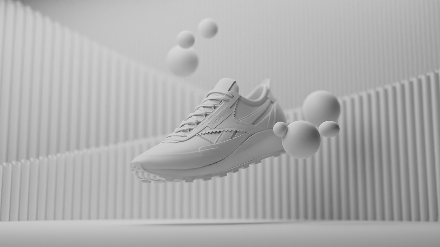 3d design adidas design Fashion  footwear Legacy materials Nike reebok visualization