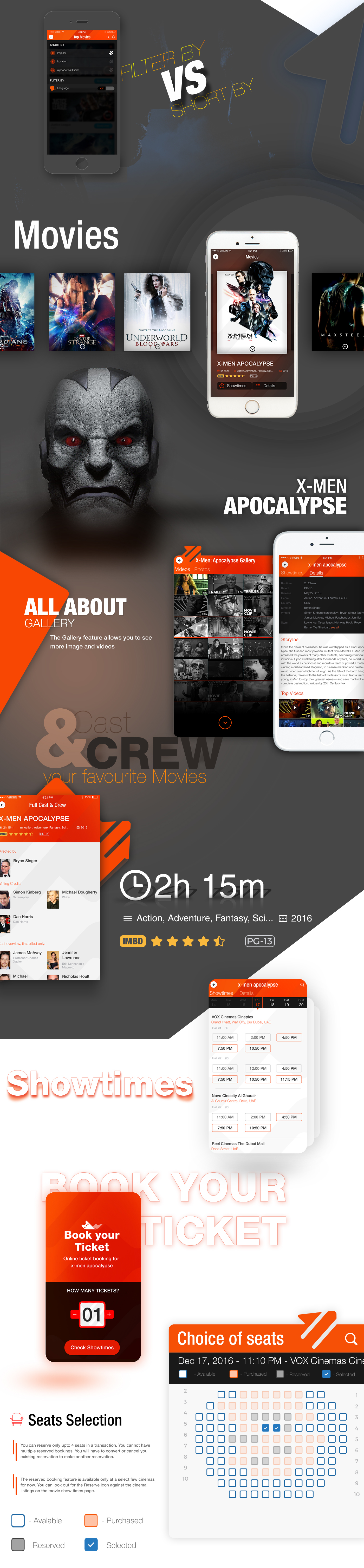 app movie app iphone interaction graphic design  Ui and UX UI/UX typography  