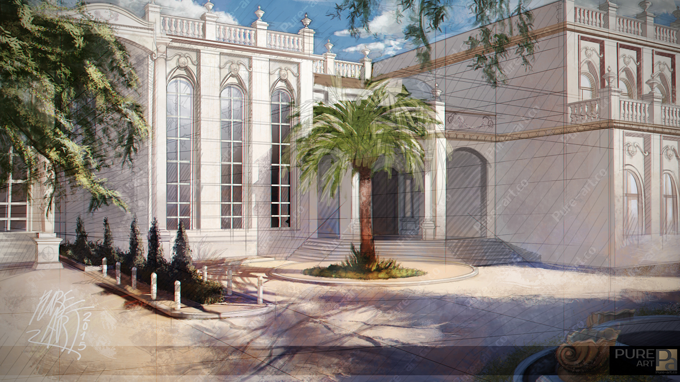 archinteriors archexterior luxury Qatar palace Villa decor