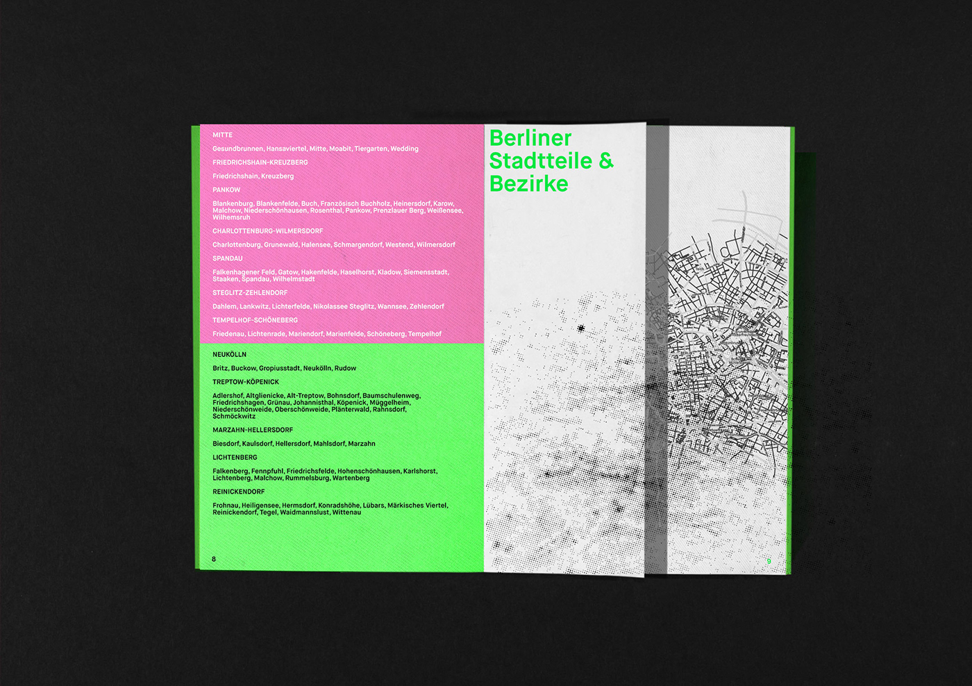 Berliner Stadtteile bezirk bezirke publication berlin editorial book design Grafik Design