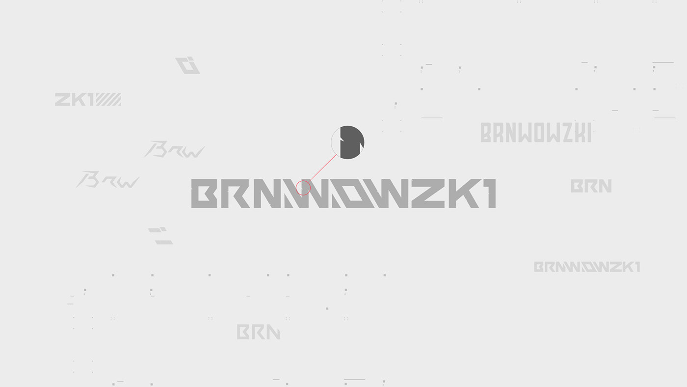 BRNWOWZK1 cyberpank Stream pack Twitch Valorant Logotype brand identity visual identity