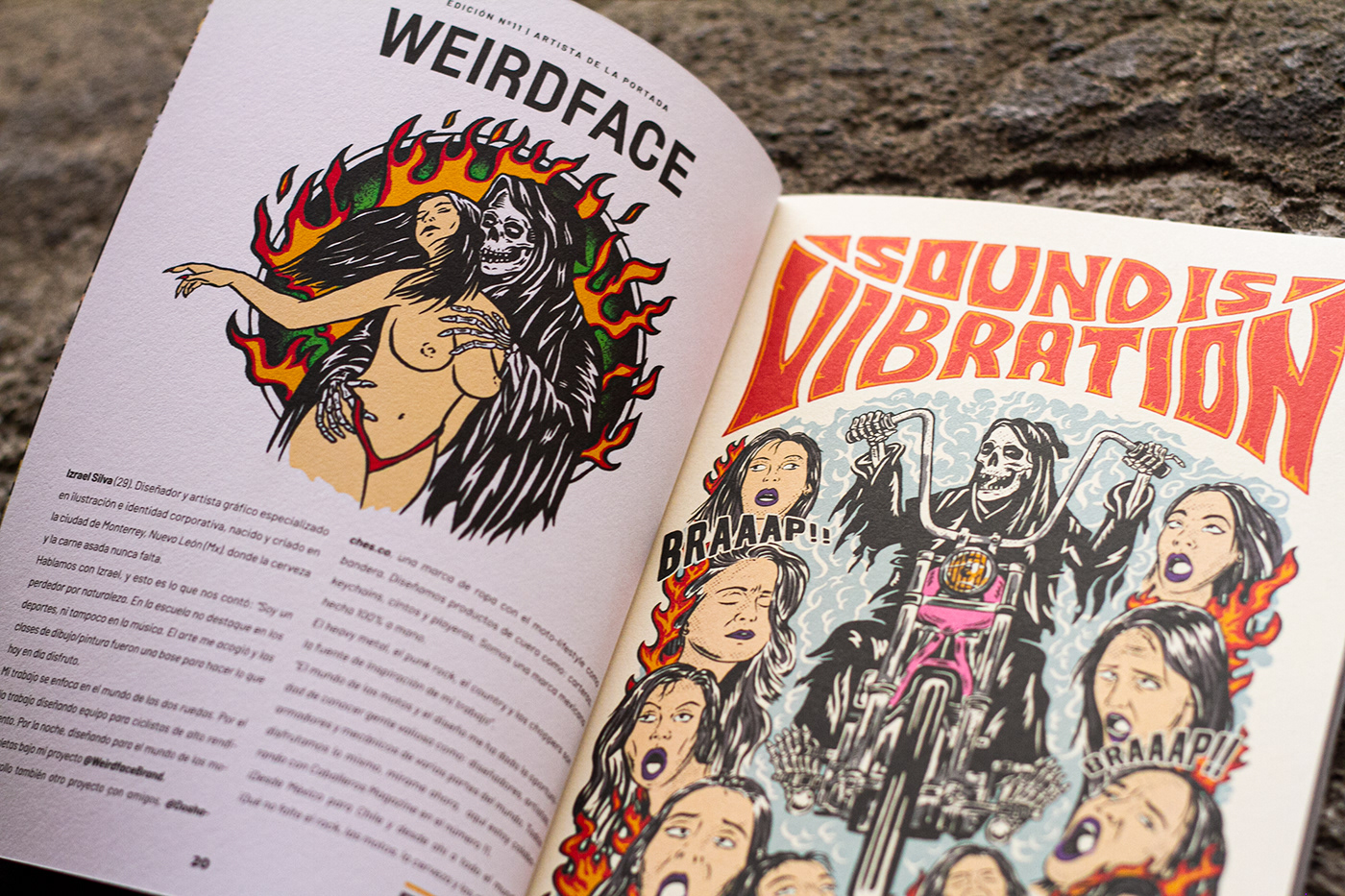 choppers cover design Digital Art  editorial Harley Davidson magazine misfits rock punk skull vintage