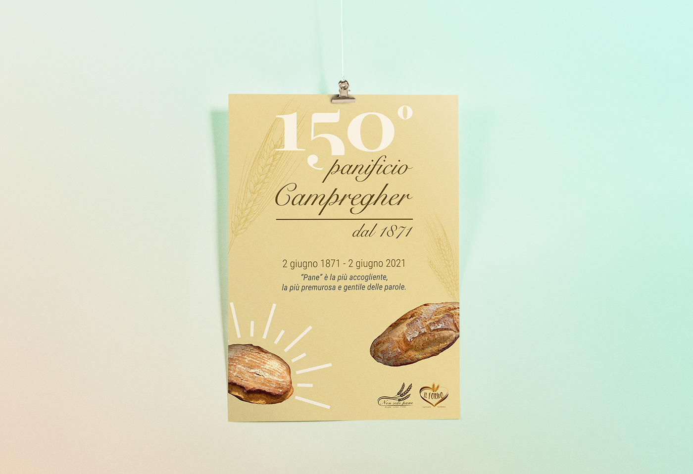 150° anniversario anniversary bakery campregher panificio poster trentino