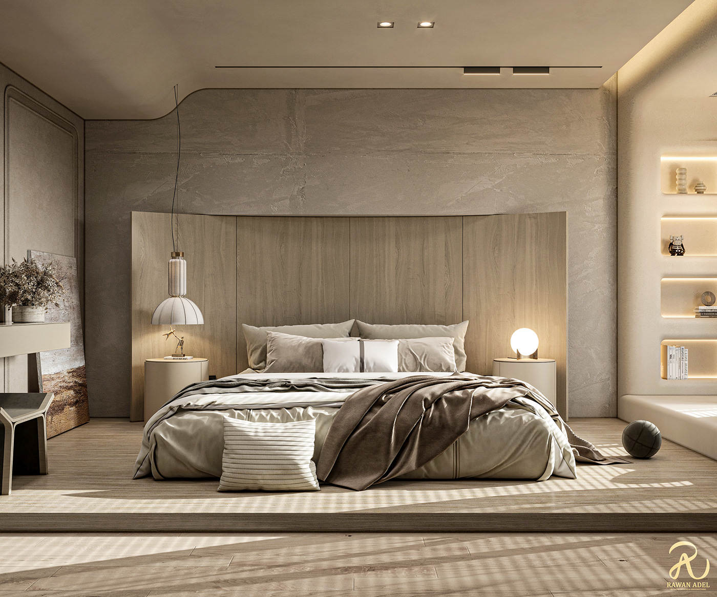 bedroom design visualization architecture interior design  Render archviz bohemian design boho style modern