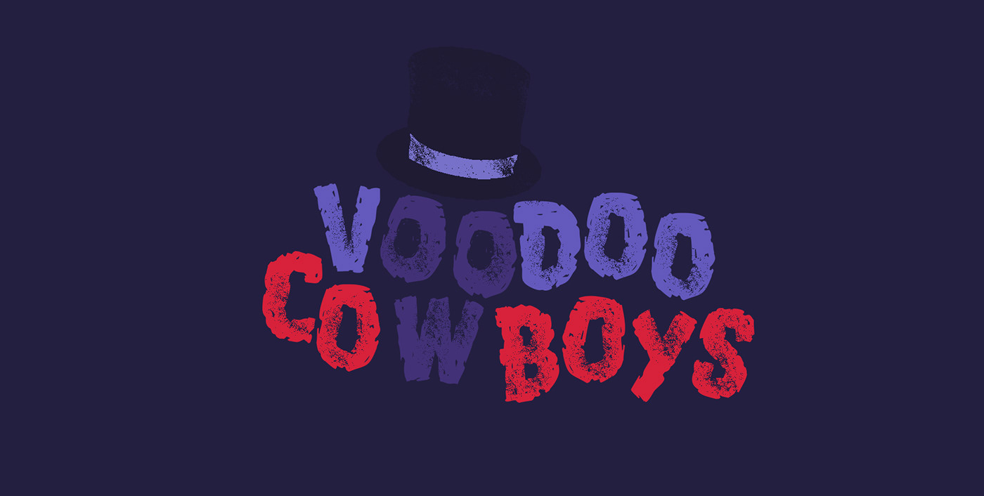 ILLUSTRATION  voodoo cowboy voodoo skulls cowboy Procreate iPad skull