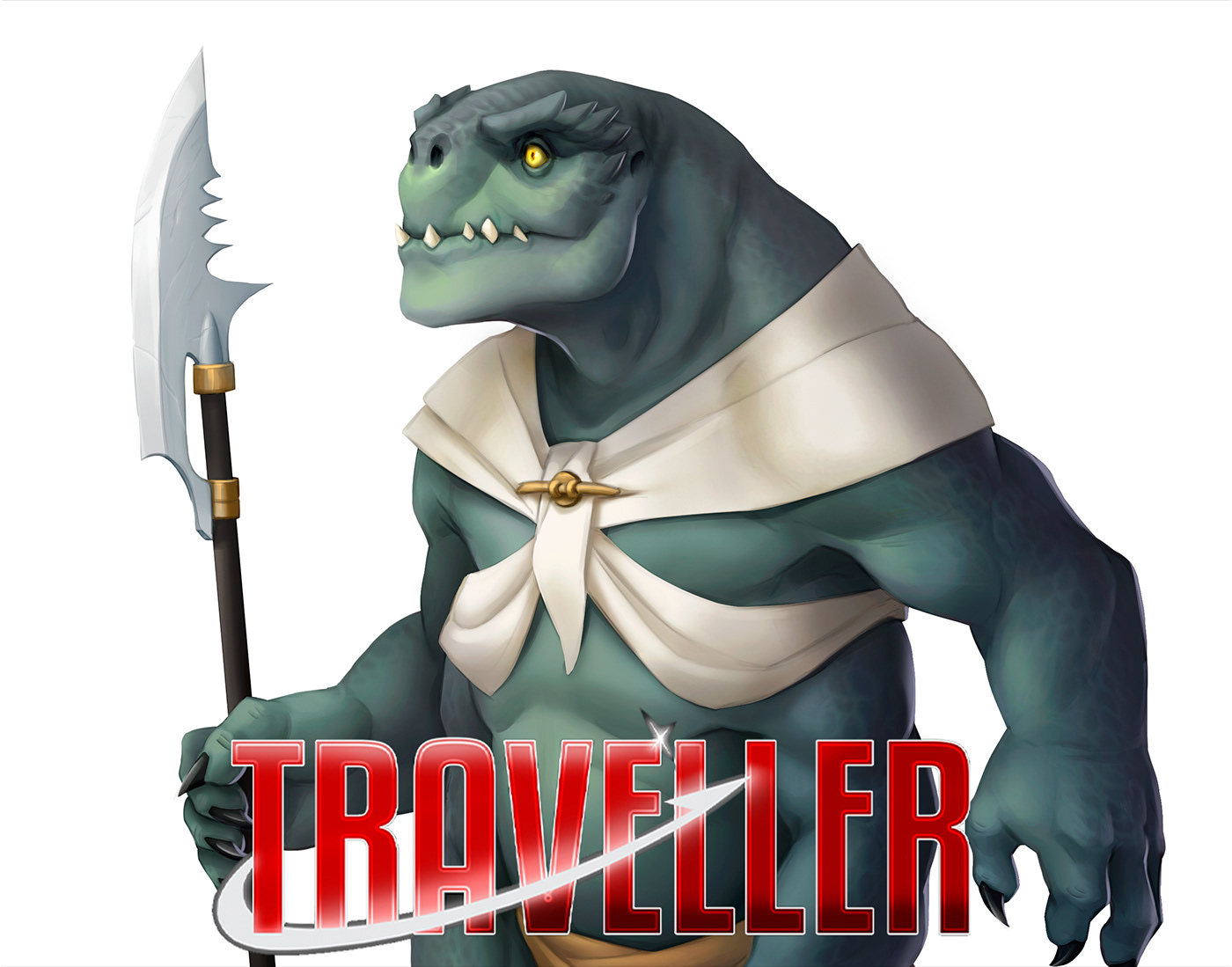 Noai reptile Editorial Illustration sci-fi roleplaying game Mongoose Publishing traveller alien lizard reptilian