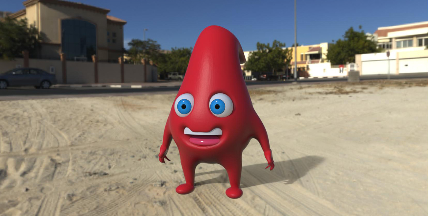 blood guy cute Character design concept Maya 3D Zbrush keyshot