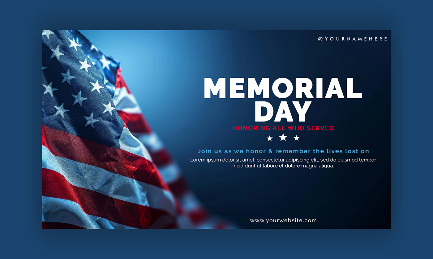 memorial day america flag usa united states design Graphic Designer banner banner design