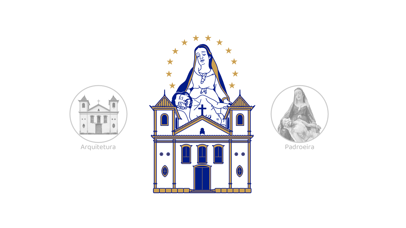 logo identidade visual visual identity branding  Logo Design igreja católica Catholic parish catholic church Catholicism