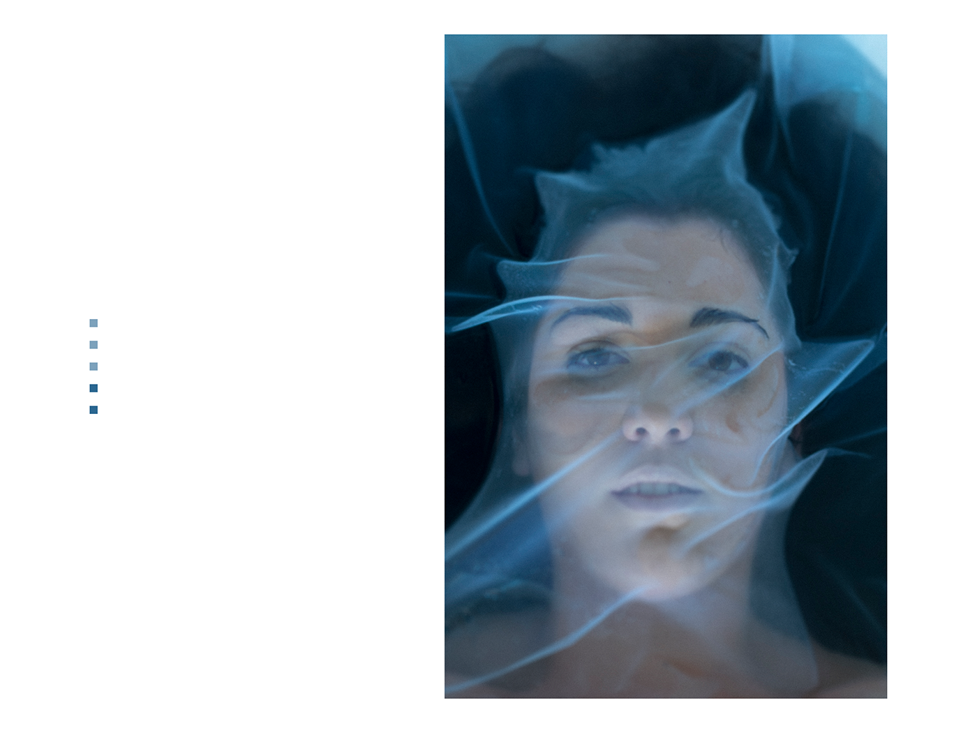 Photography  water underwater shooting blue art girl black