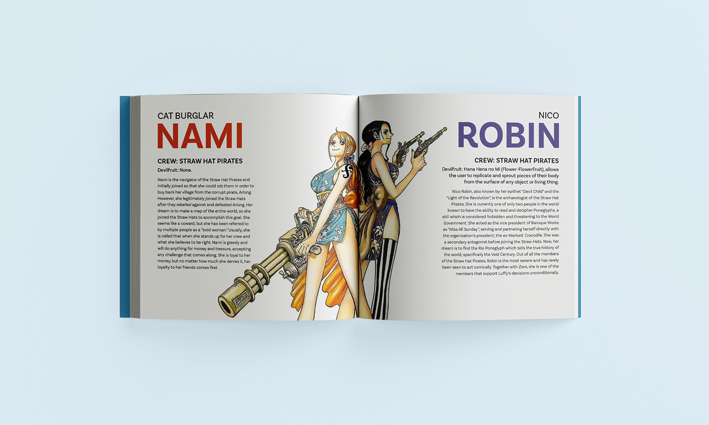 graphic design  anime one piece Book Layout adobe Adobe InDesign