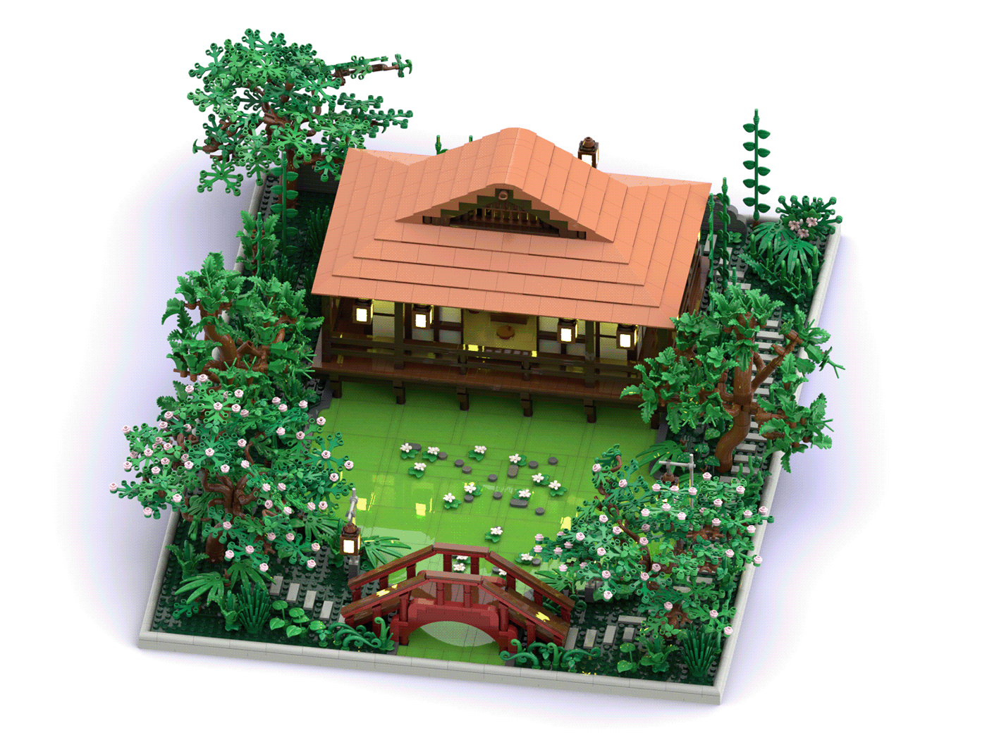 LEGO Zen Garden japan tea house BrickLink