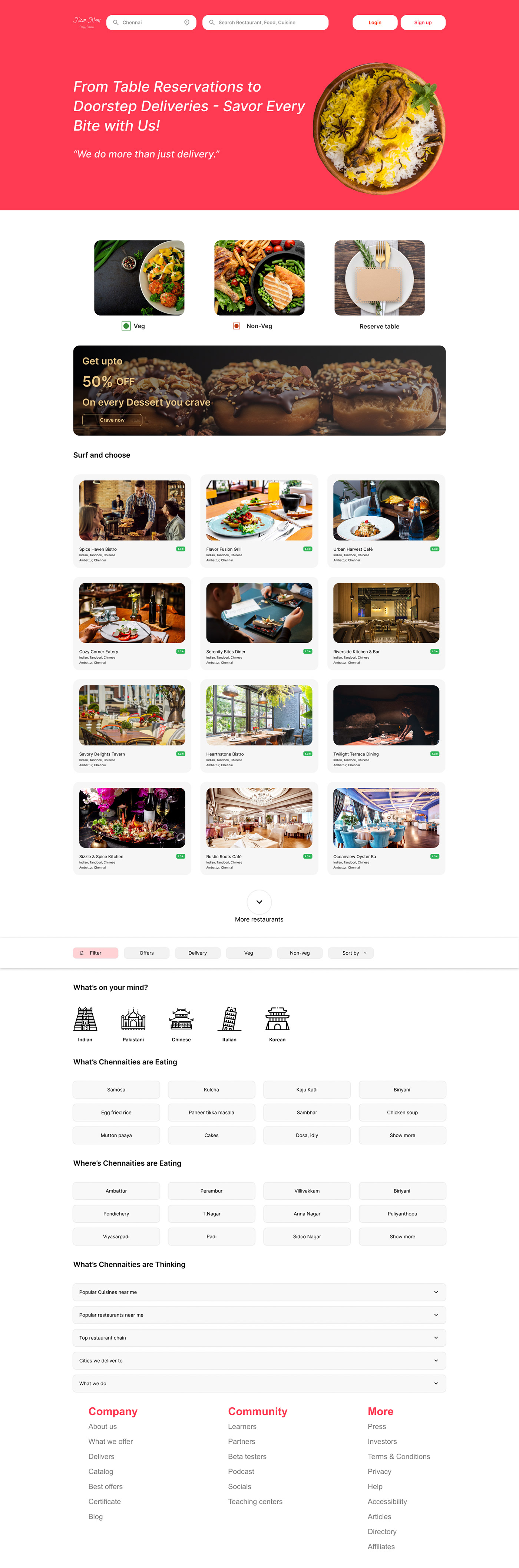 Food  food delivery website UI/UX trending design prototype Web Design  Website food delivery restaurant