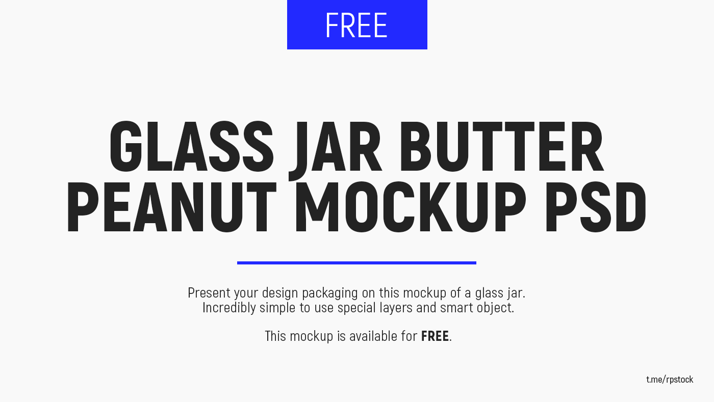 Mockup free psd jar package Packaging Pack glass peanut butter glass jar mockup