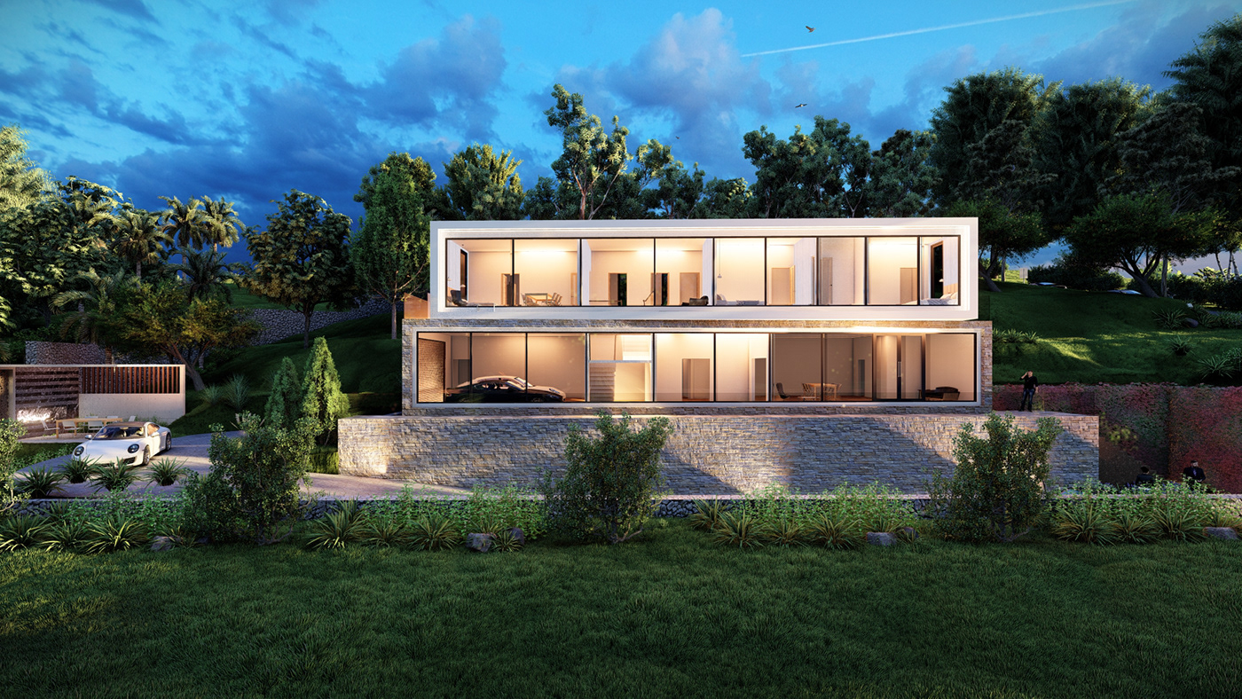 3D architecture exterior Render Villa