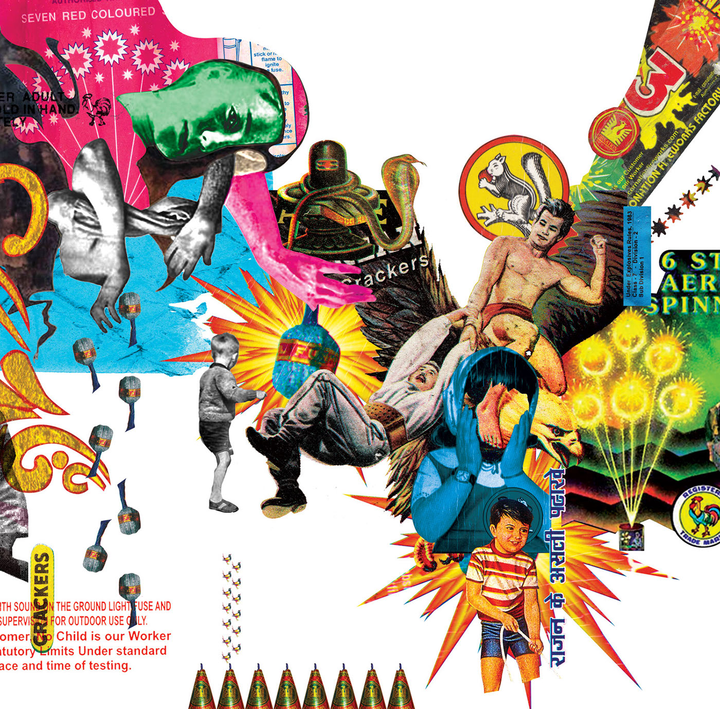 art collage design Digital Art  Diwali graphic design  ILLUSTRATION  India Packaging vector