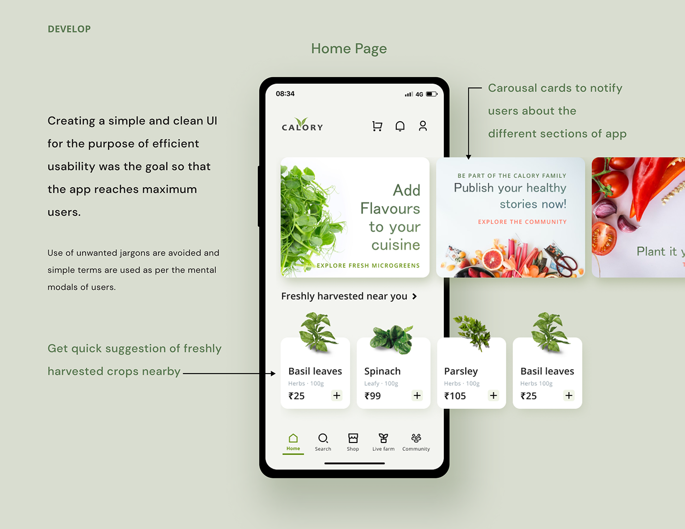 app farm gamification green hydroponics market mobile ui design user experience ux