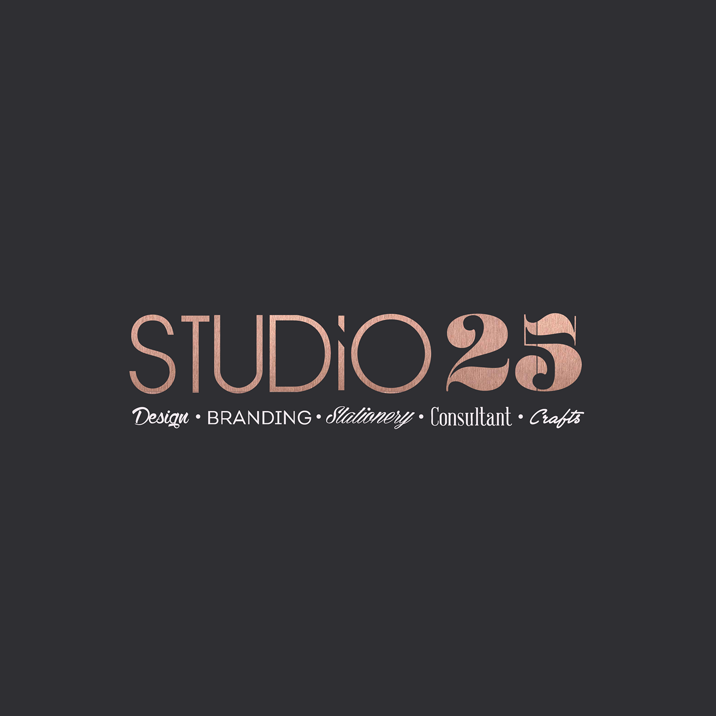 Studio 25 branding  design social media ROSEGOLD Logo Design