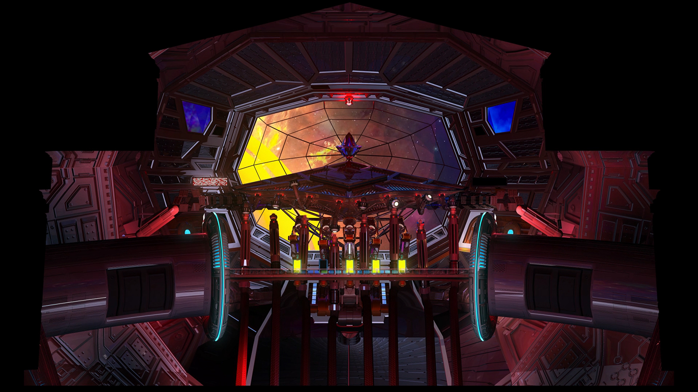3D CG c4d cinema4d Space  sci-fi Scifi projection Mapping Circle of light lightfest