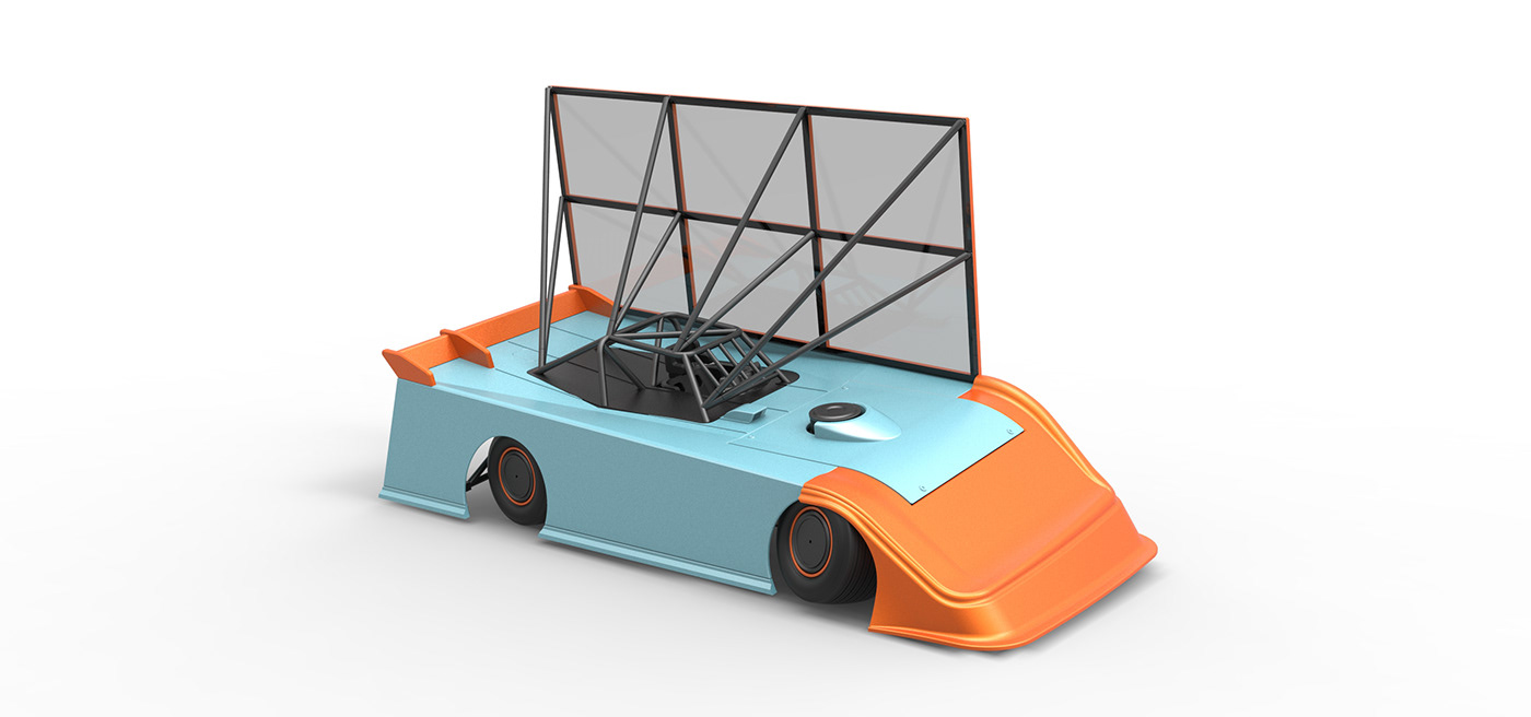race car v8 toy 3D printable outlaw dirt late model super dirt late model