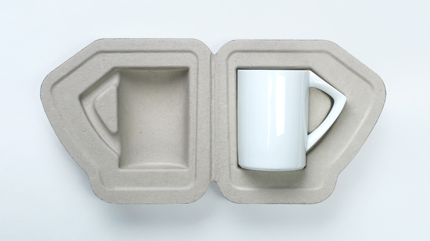 cup water packing originality Mug  design tilt declining paper ceramics 