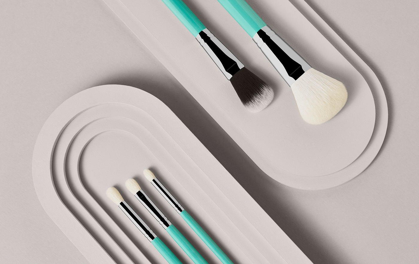 beauty brush brushes hakuro ILLUSTRATION  makeup Packaging Rebranging