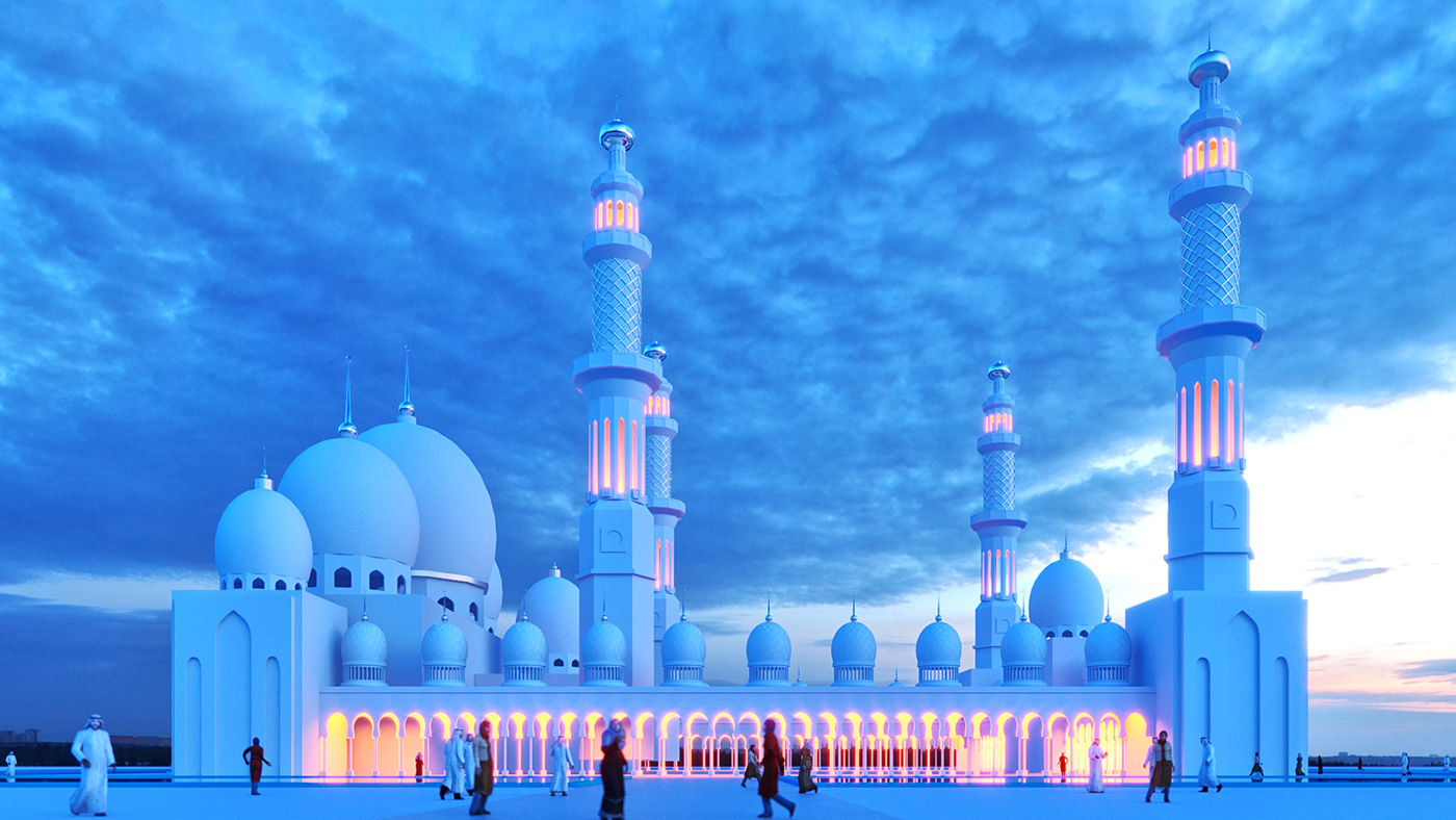 3dmax Arab archiviz model mosque