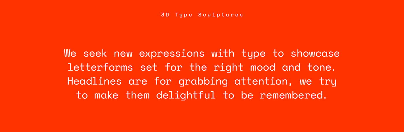 3D 3DType c4d letters singapore type typographic ufho