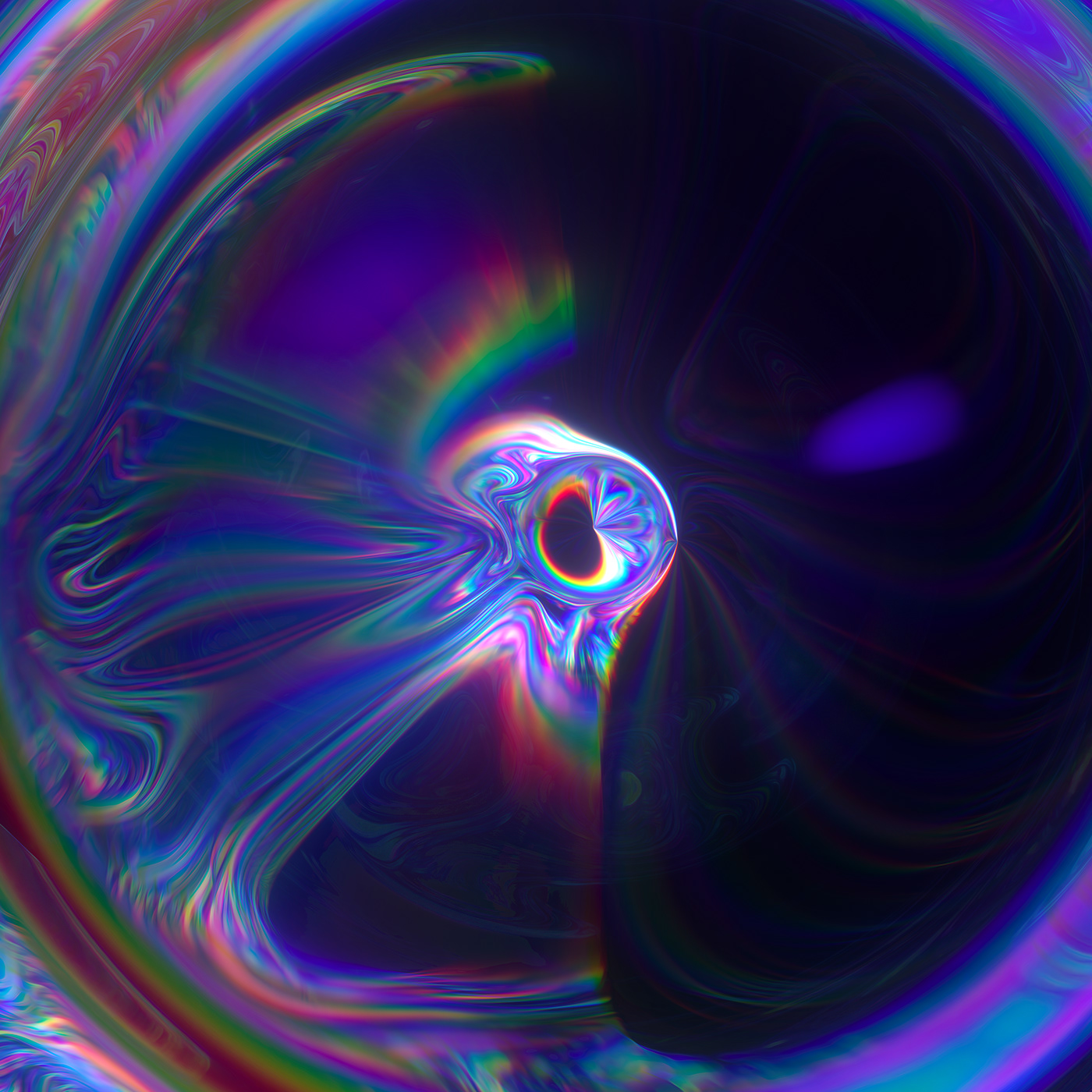 cinema4d octane 3D abstract refraction dispersion glass rainbow weird psychedelic