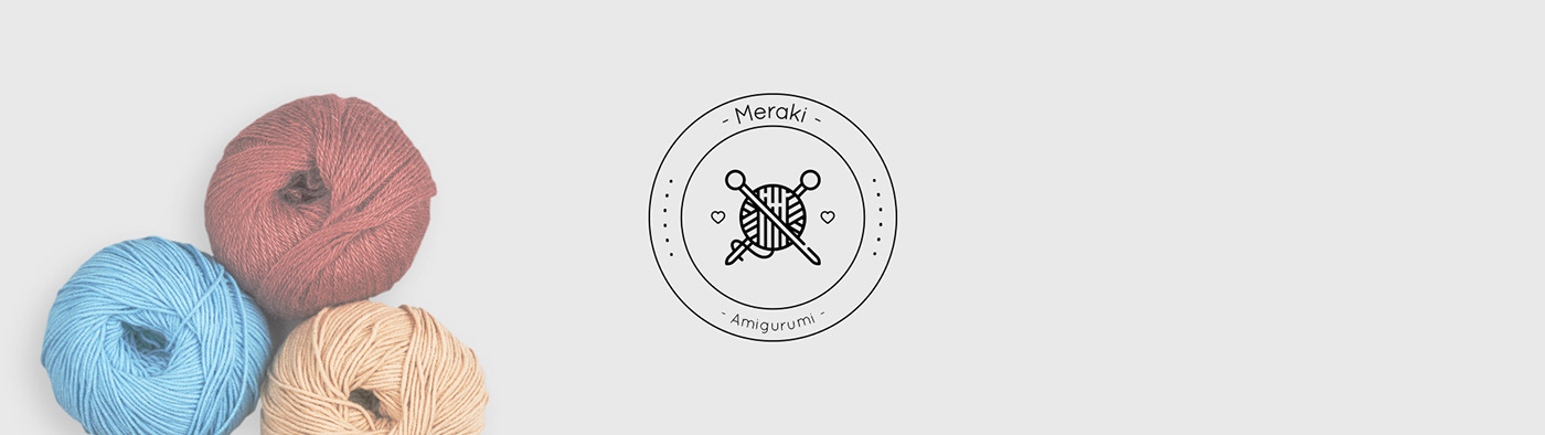 amigurumi design Illustrator la logo marca Meraki novelo photoshop