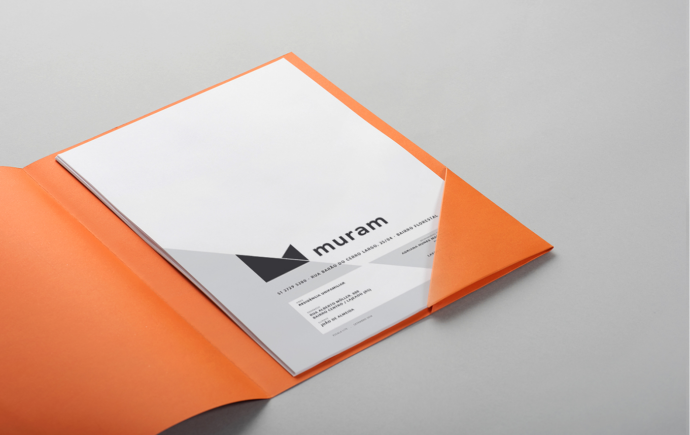 Web Responsive simple minimal origami  fold Stationery muram   orange craft