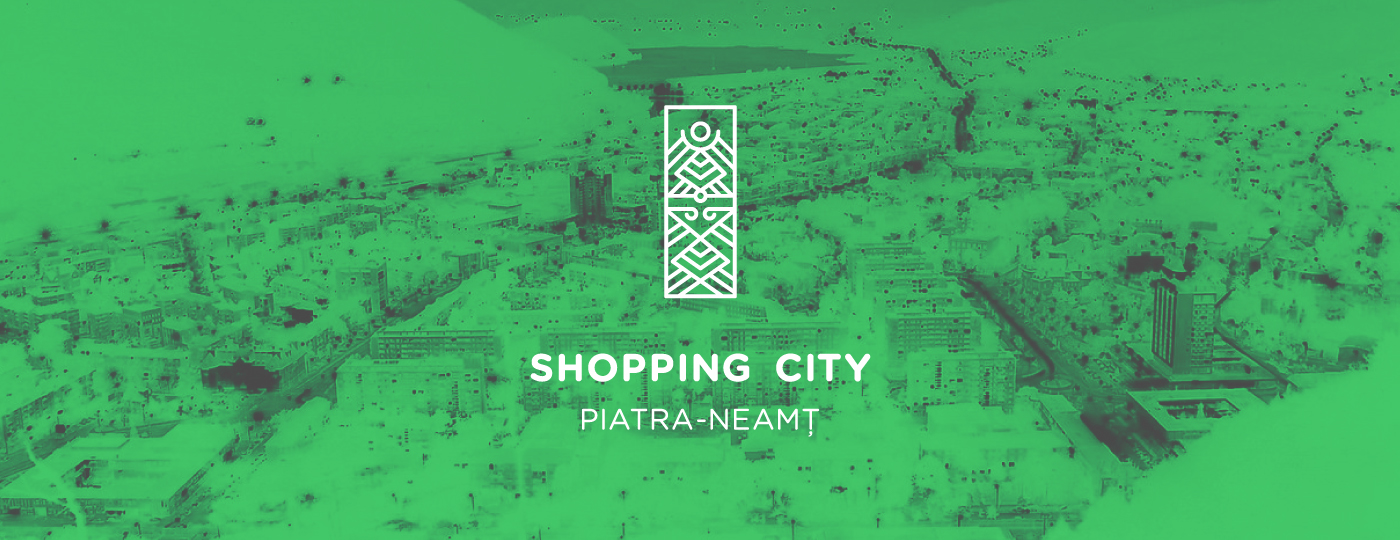 Shopping branding  logo Customers Retail green outline