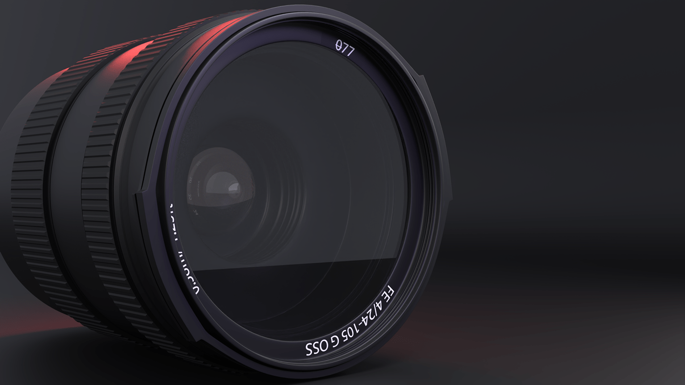 3D 3d modeling blender Camera lens modeling product design  Render visualization