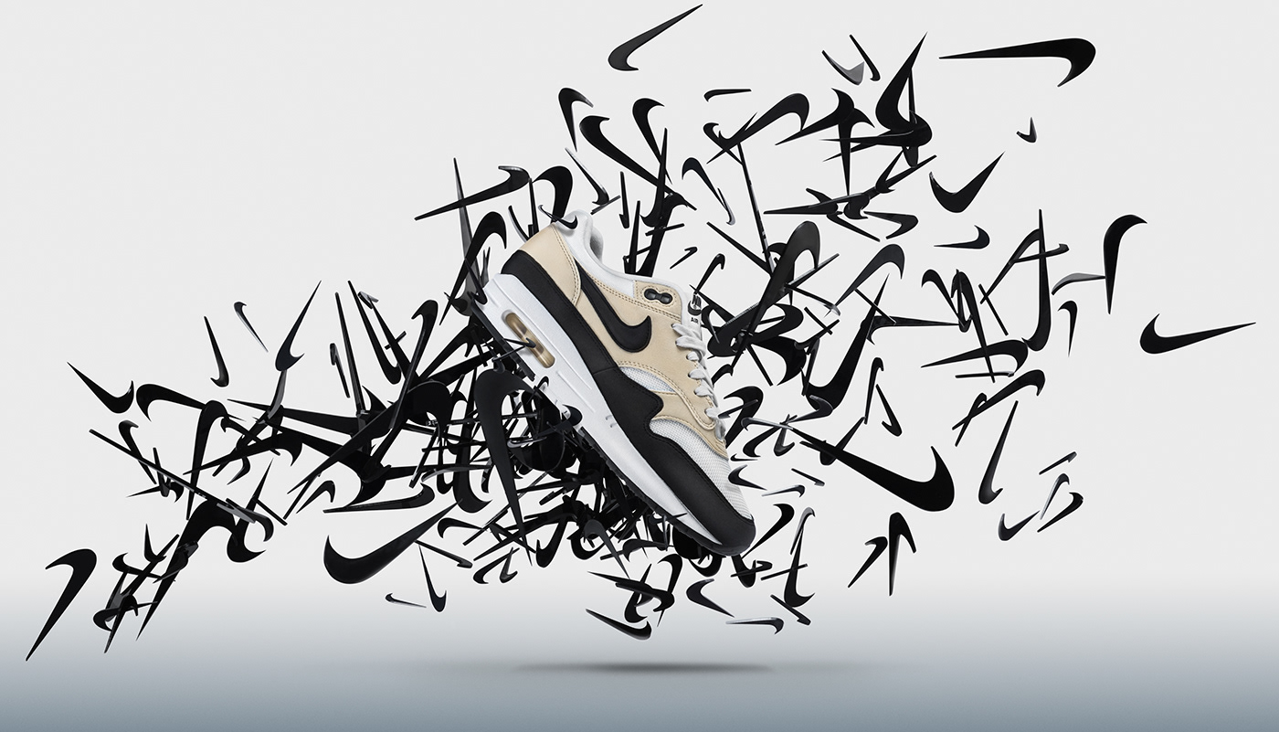 Nike sneakers airmax airforce1 Advertising  campaign shoes products stilllife niketick