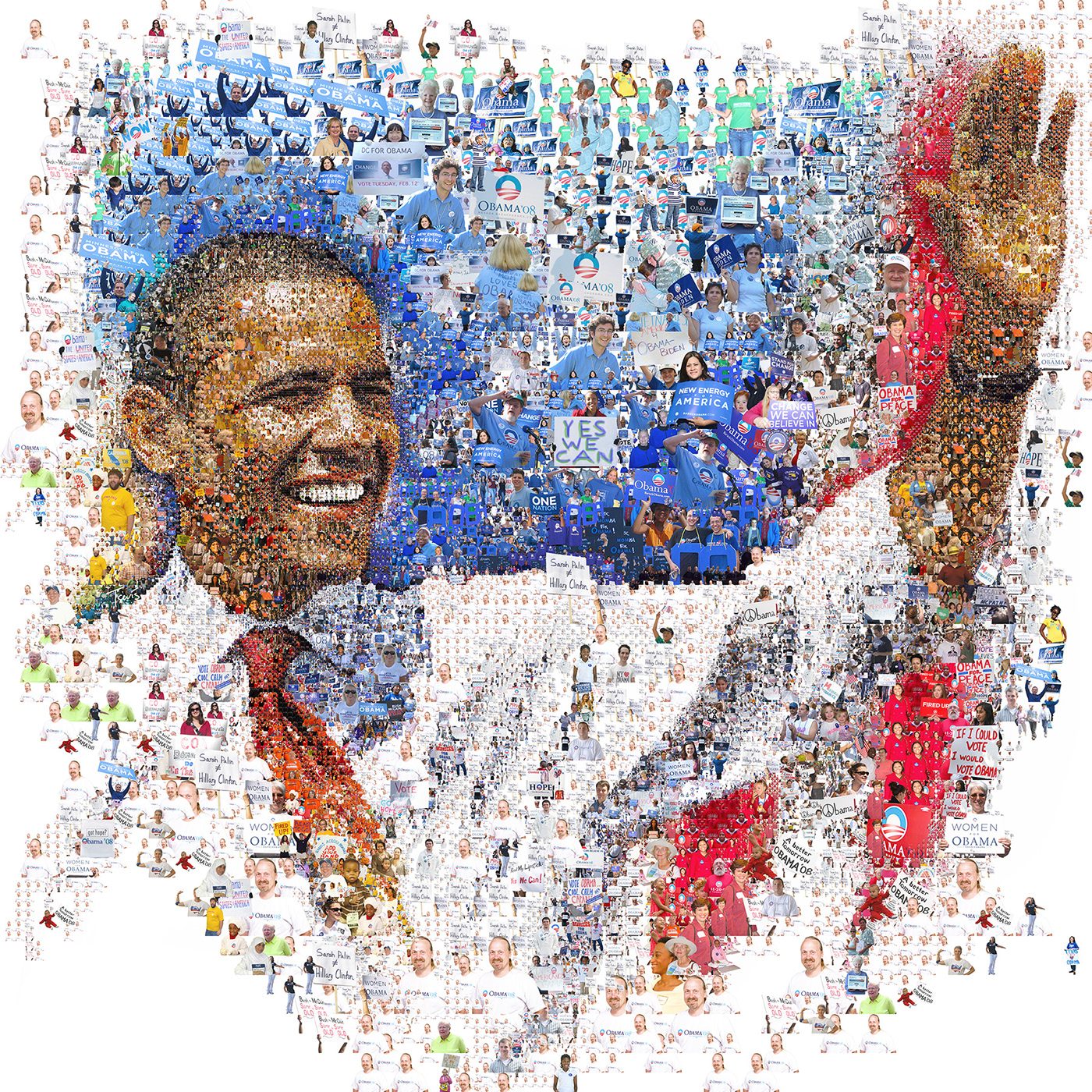politics Barack Obama democrats photomosaic collage Propaganda visual design africa social design