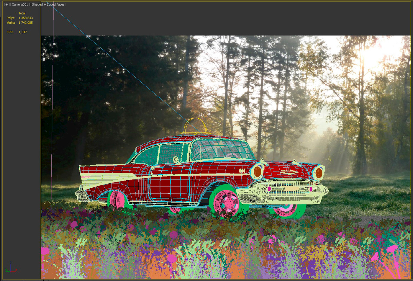#3D #3dsmax #Auto #automotive #car #cgi #chevrolet #photoshop #red car #V-ray  
