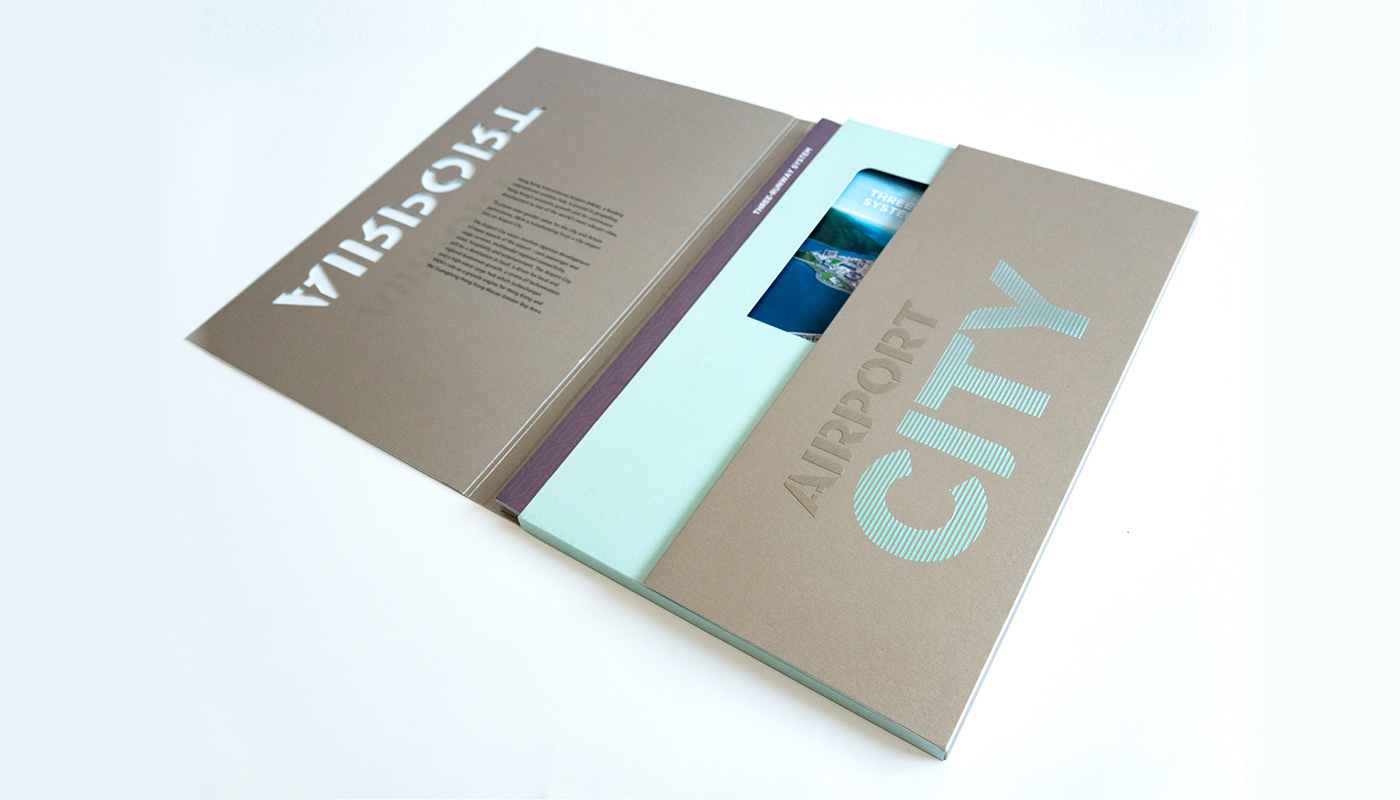 editorial design  Packaging Layout Design print Diecut airport infographic data visualization brochure folder