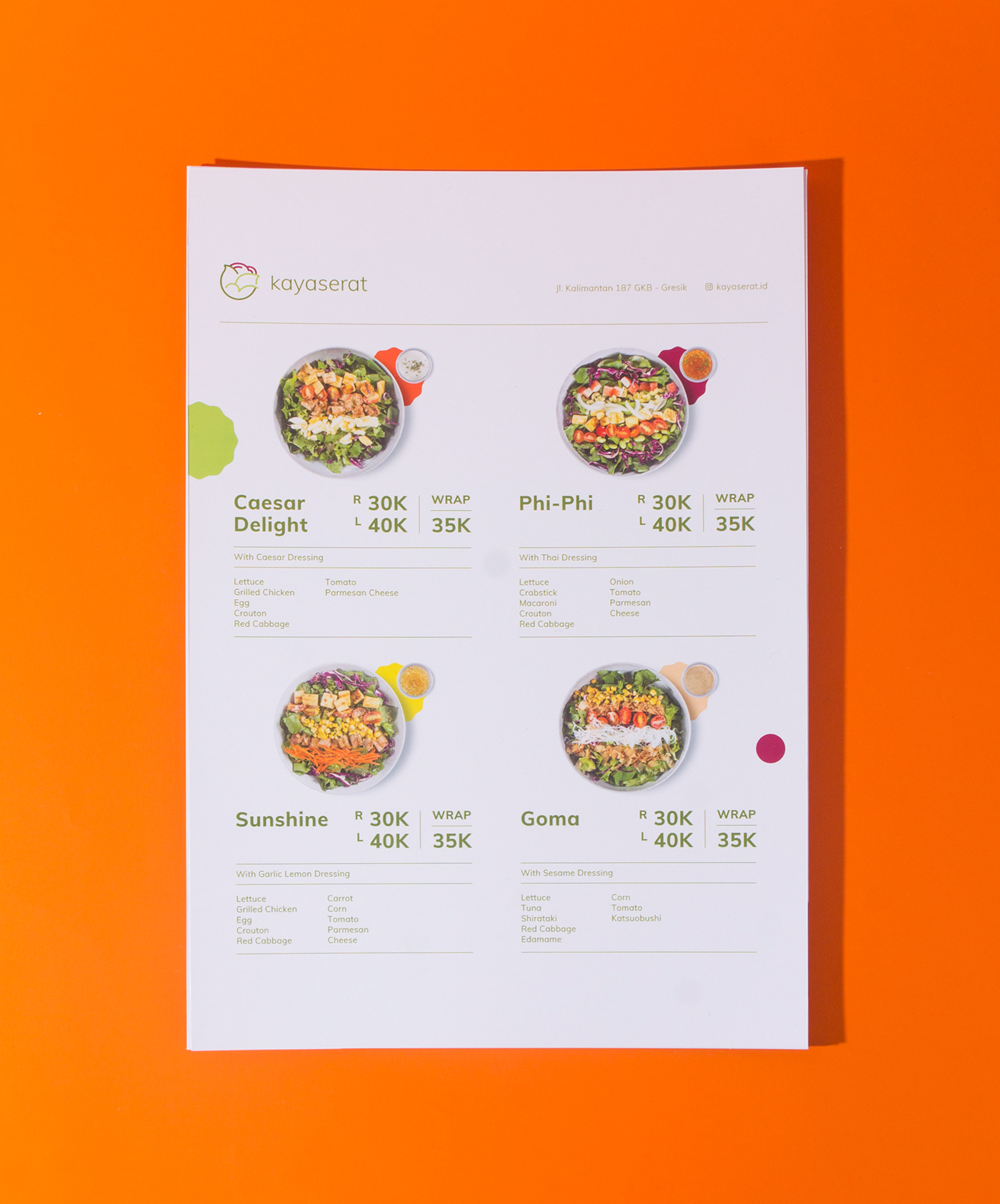 branding  design graphic design  gresik healthy food kayaserat pop salad surabaya vegetable