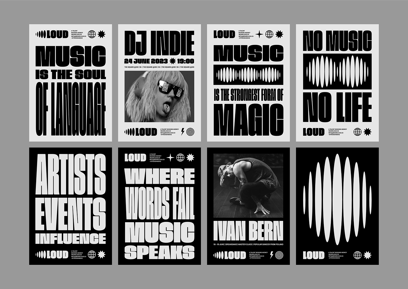 identity logo Logotype music sound waves