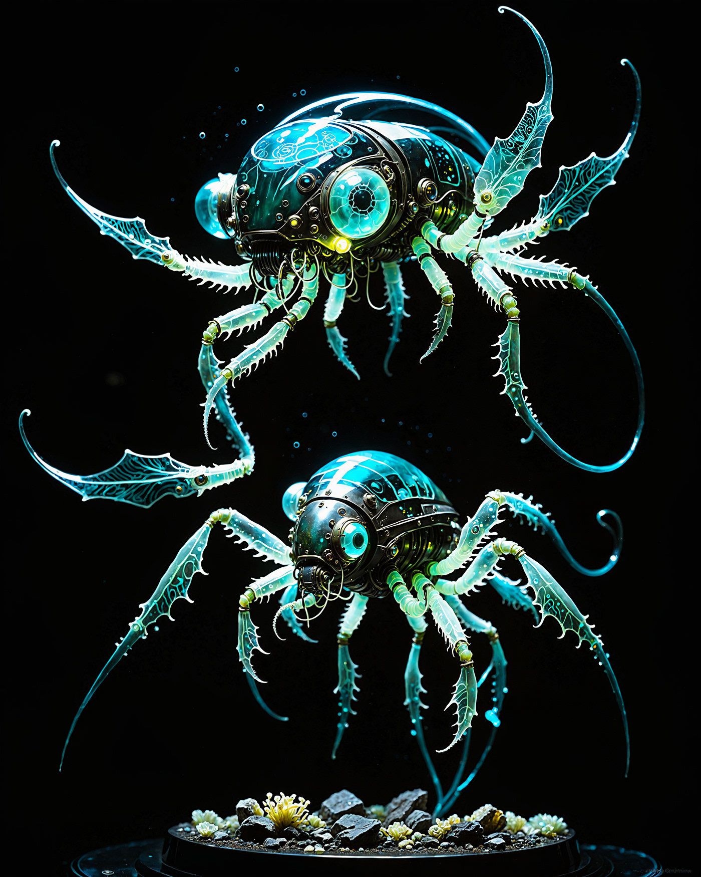 creature underwater alien monster fantasy concept art Character design  digital illustration арт