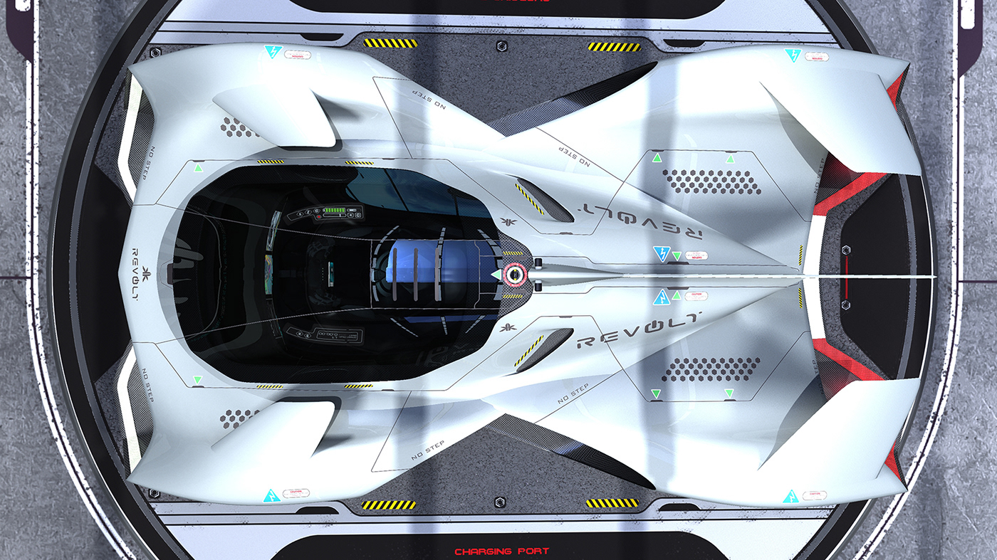 transportation concept car Racing Motorsport Vehicle 3D hovercar