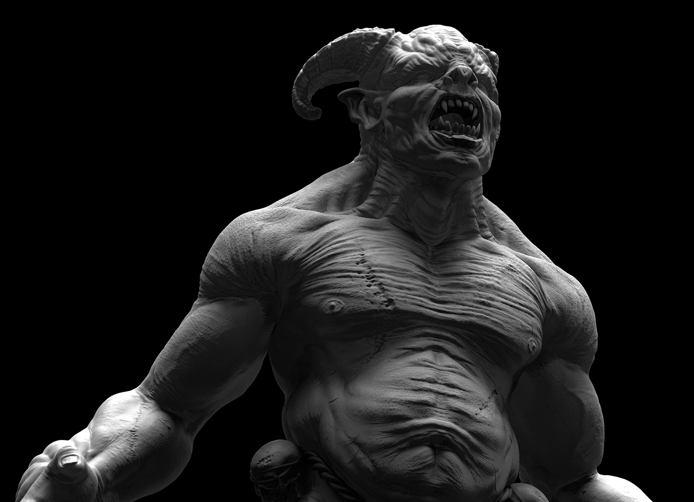 cretaure monster Sculpt 3D Character design  digital3d concept art