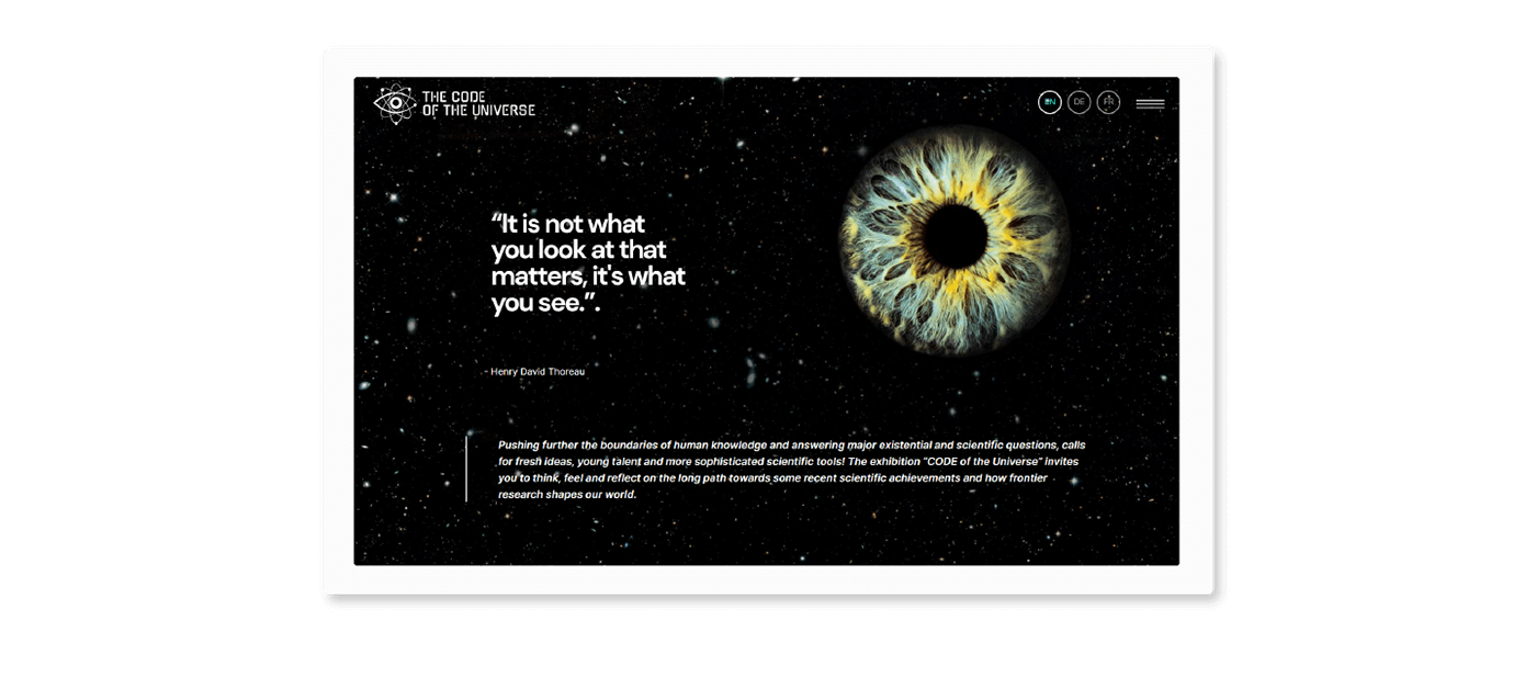 CERN science Space  Web Design  Website