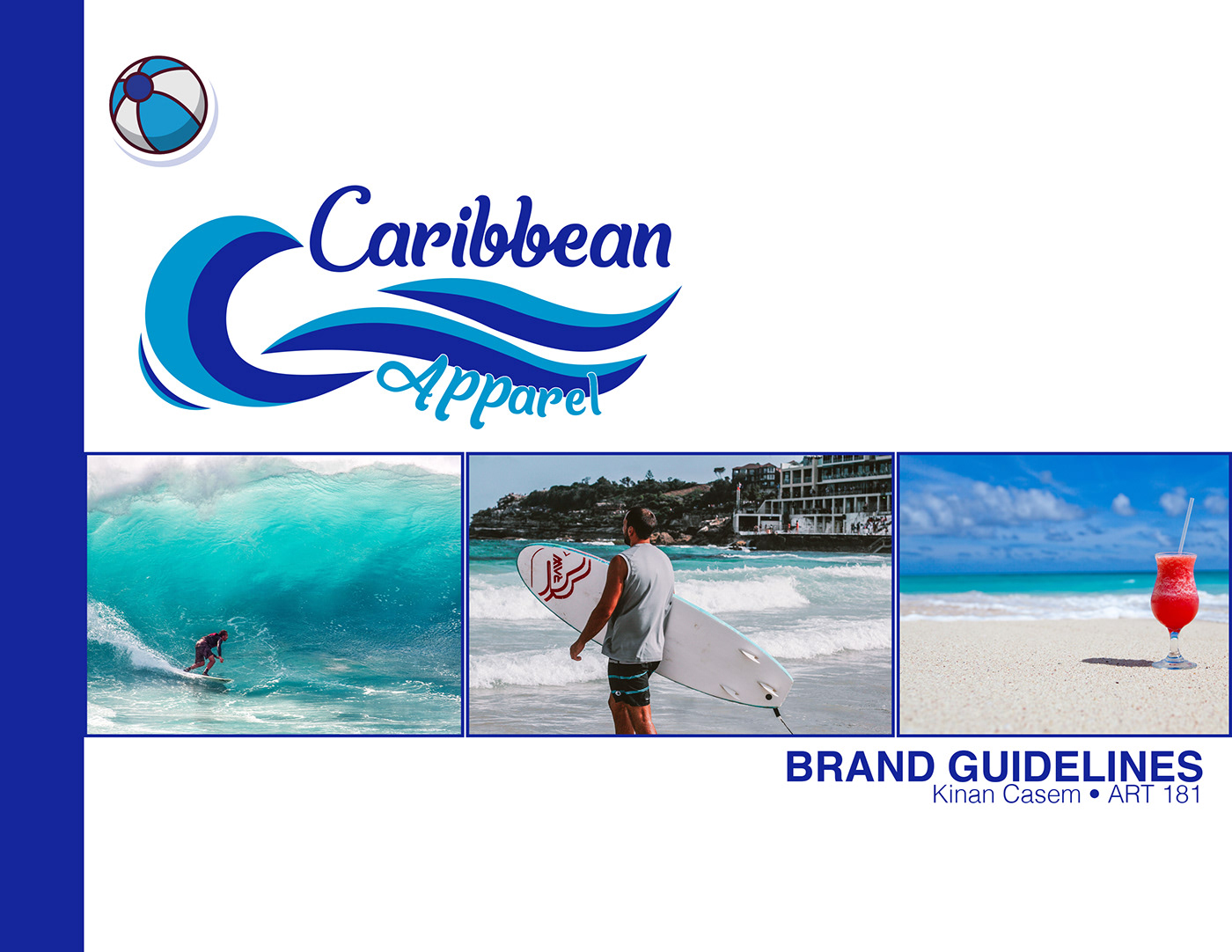 Caribbean apparel branding  advertizing colors beach ball graphic design 