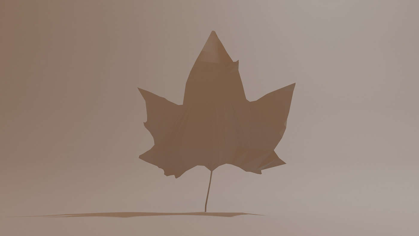 Maple Leaf autumn blender 3d modeling Render clayrender 3D season Nature beauty