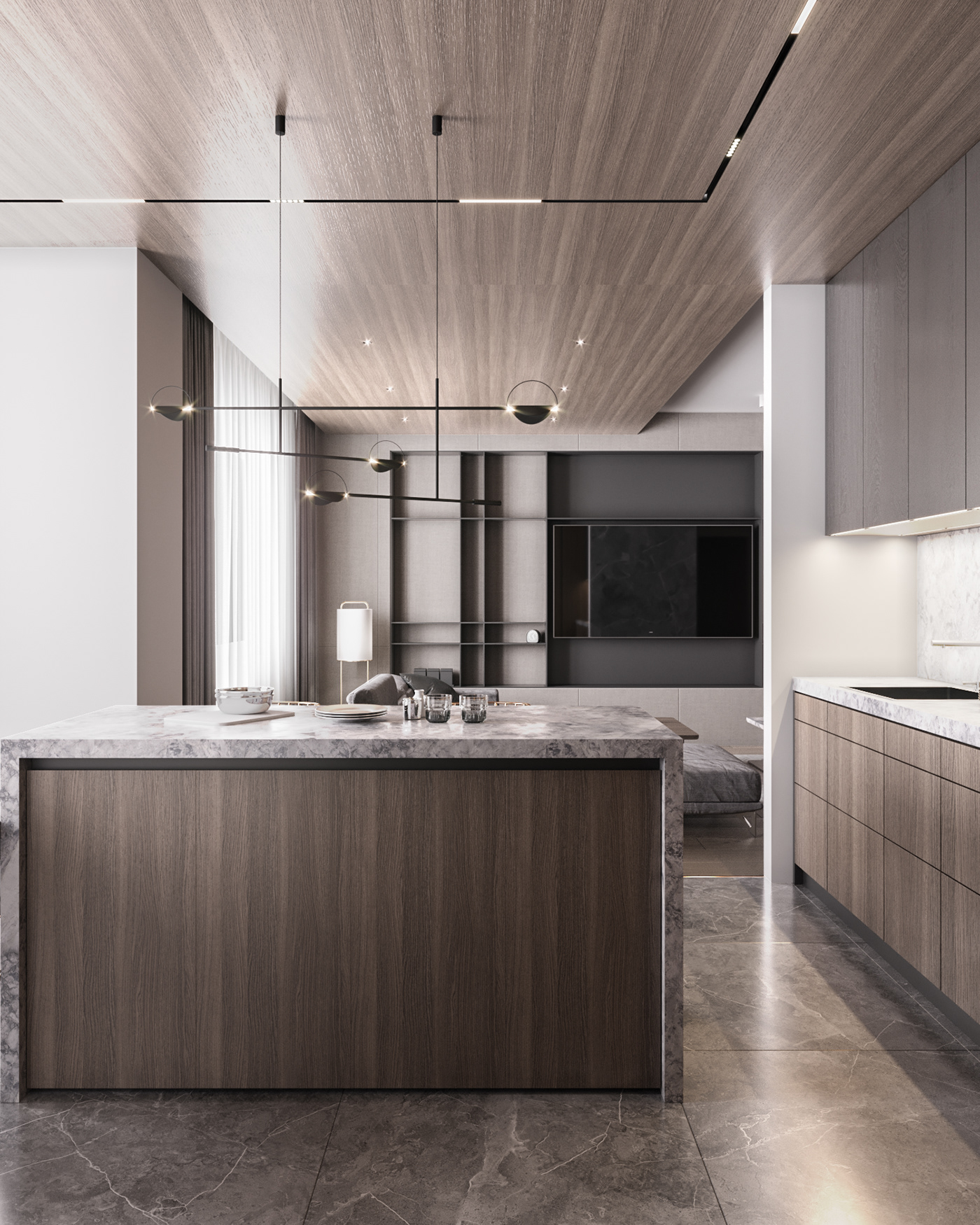 design Moscow 3ds max Interior kitchen living room bedroom bathroom concept graphics